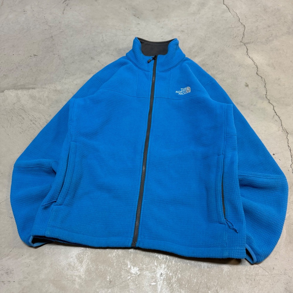Blue North Face Fleece Zip Up Jacket